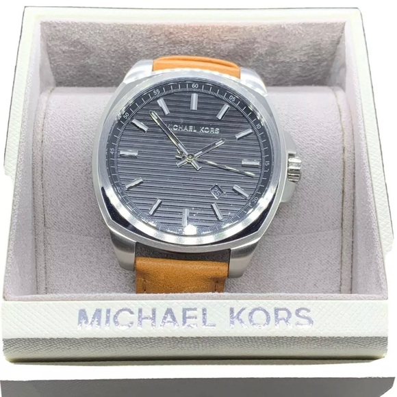 Michael Kors MK8659 Men\'s Brown Leather Watch 100% main image 5